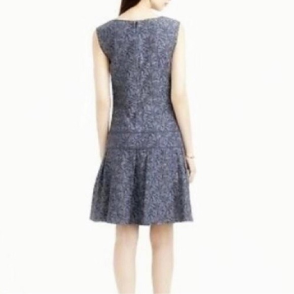 Navy & chambray drop waist palm tree motif dress from J Crew - Picture 2 of 11